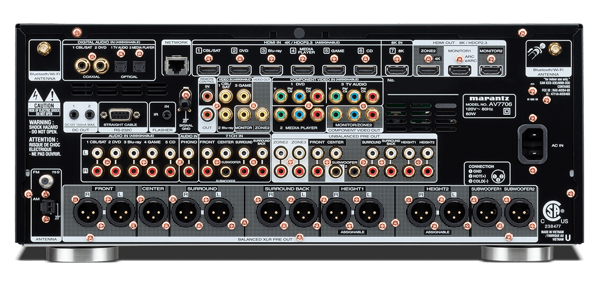 Marantz AV7706. Procesador A/V 8K de 11.2 Canales