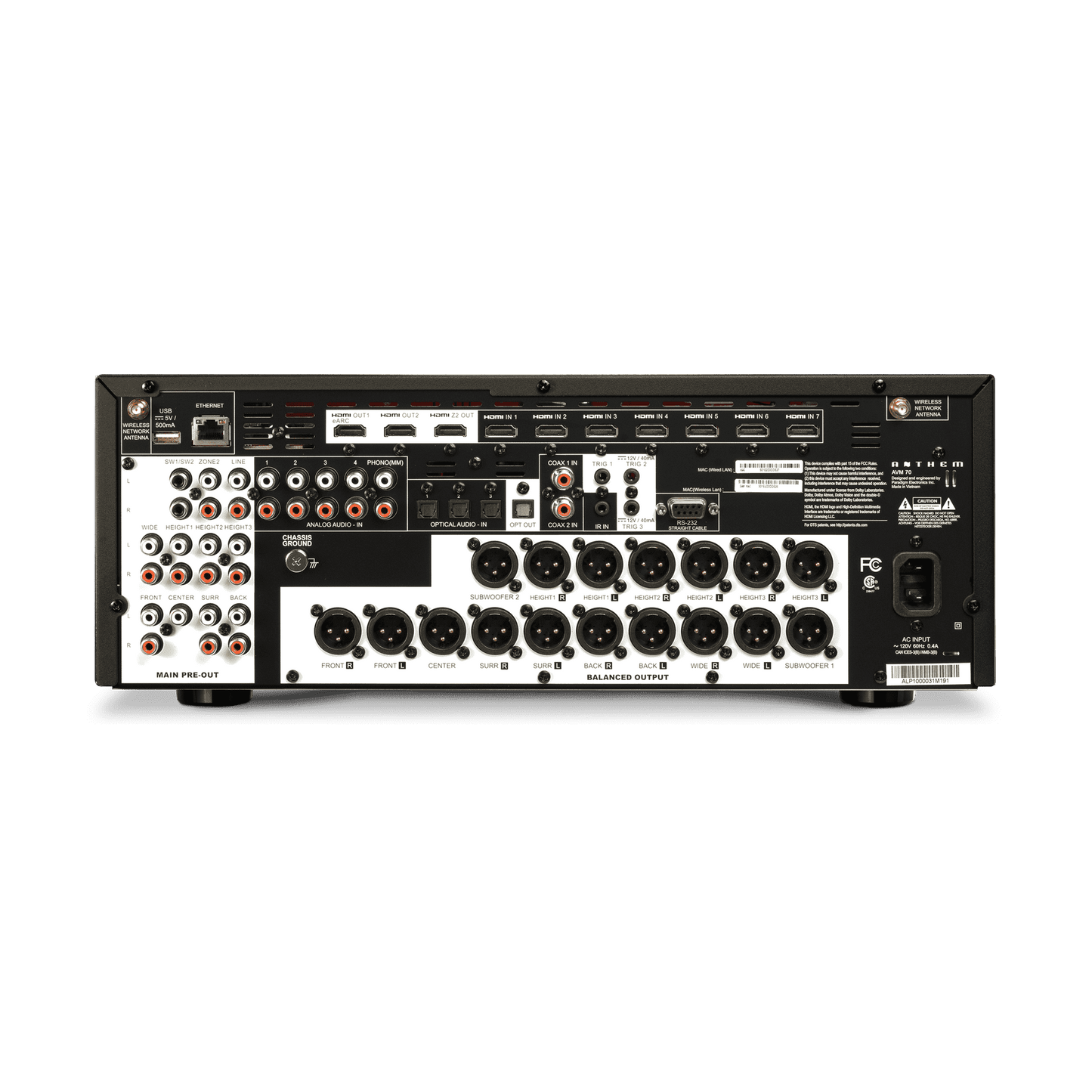 Anthem AVM 70 8K. Procesador A/V 8K de 15.2 Canales