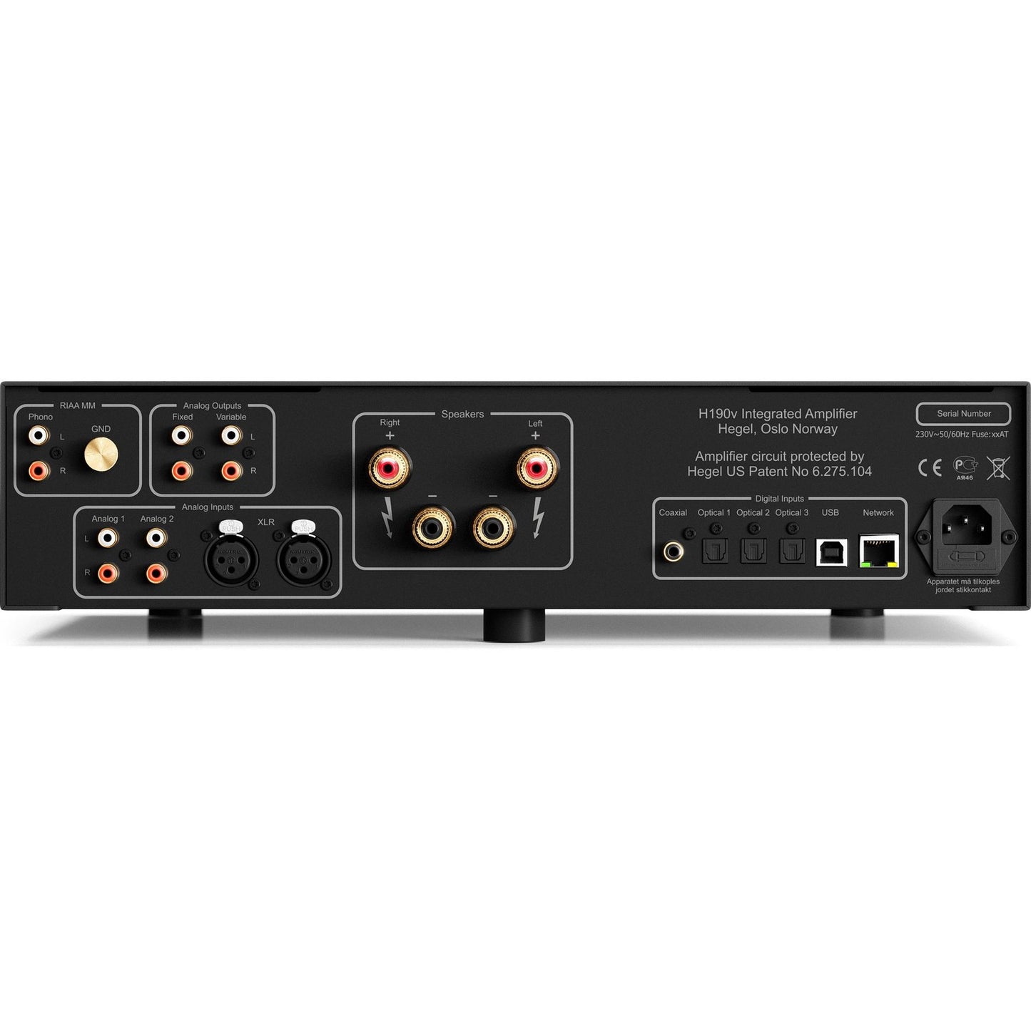 Hegel H190v. Amplificador Integrado con Streaming 150 Watts x Canal