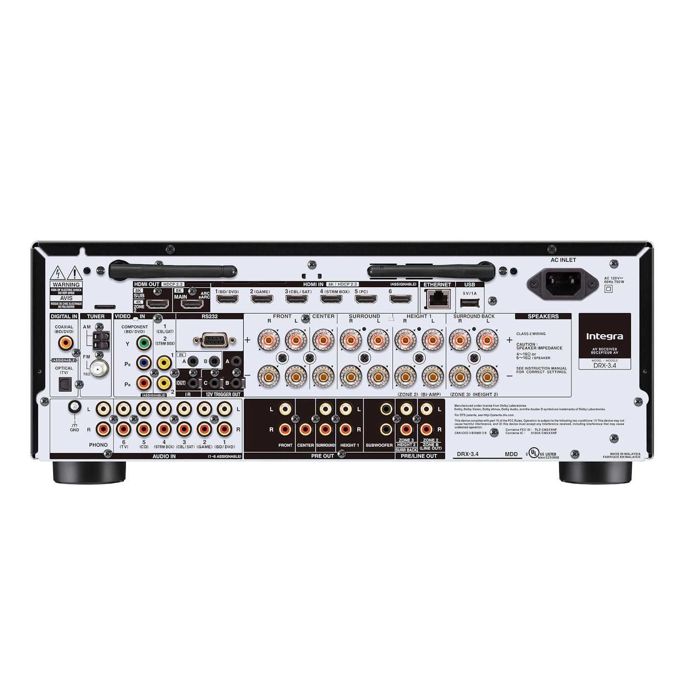 Integra DRX-3.4. Receptor AV 9.2 Canales 100W con Dolby Atmos y HDMI 2.1