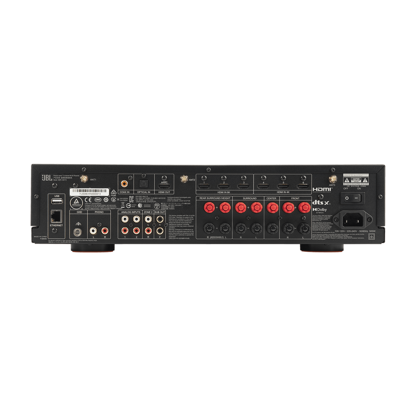 JBL MA710. Receptor 7.2 Canales 110 Watts x 7