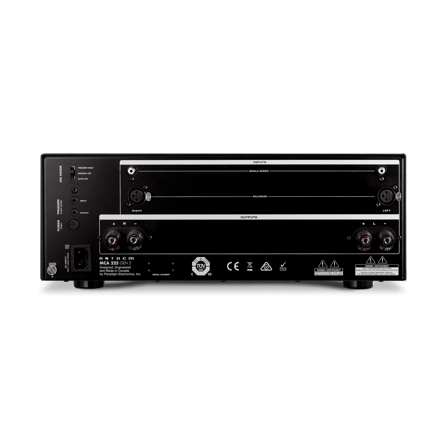 Anthem MCA 225 Gen 2. Amplificador 2 Canales, 225 Watts x 2