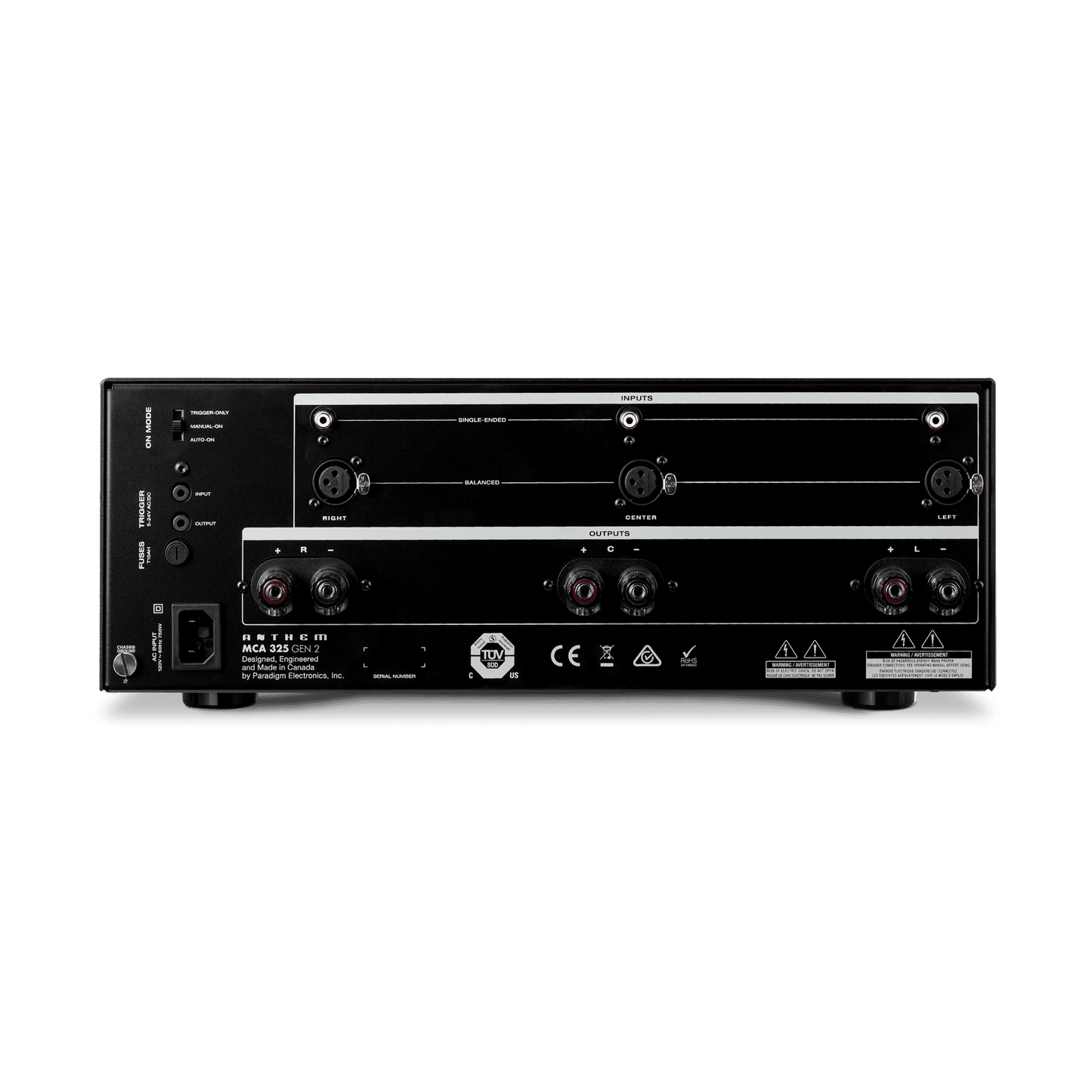 Anthem MCA 325 Gen 2. Amplificador 3 Canales, 225 Watts x 3