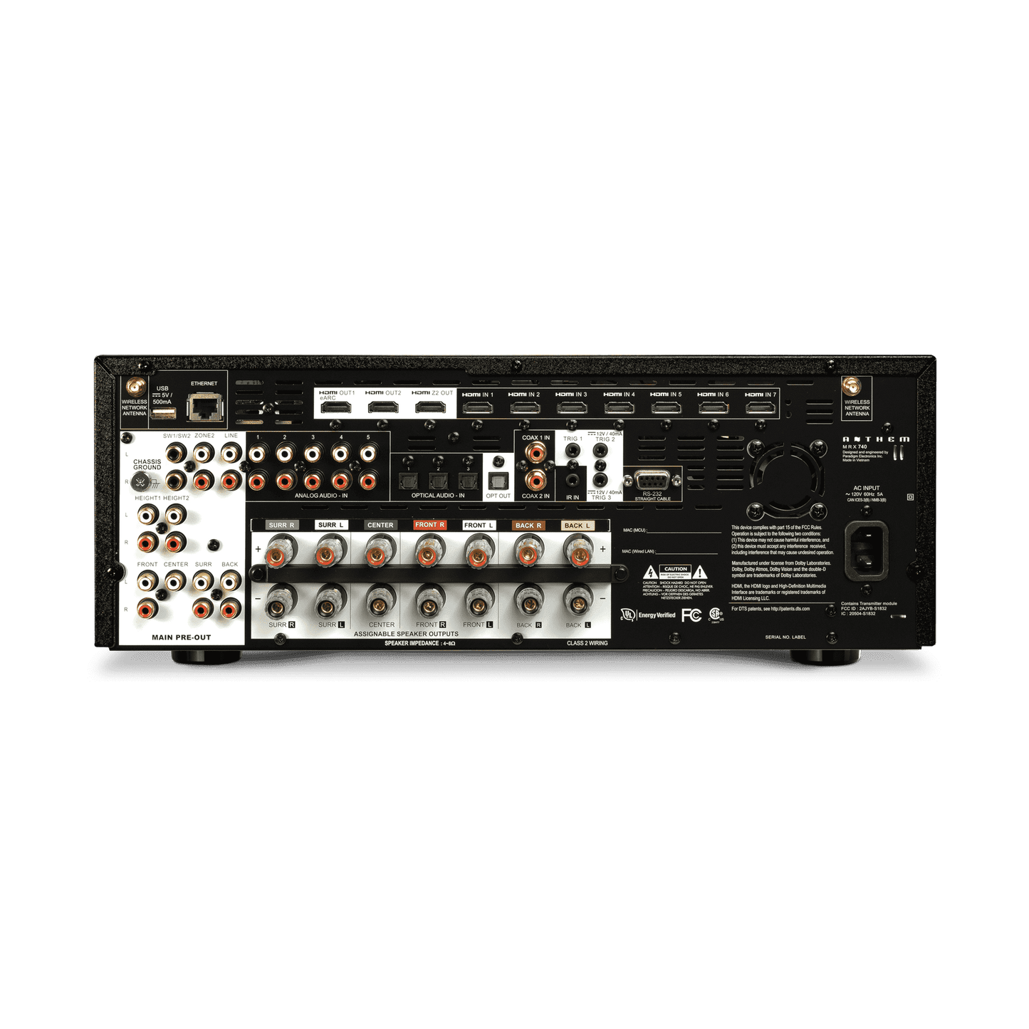 Anthem MRX 740 8K. Receptor A/V 7 Canales, 140 Watts x Canal