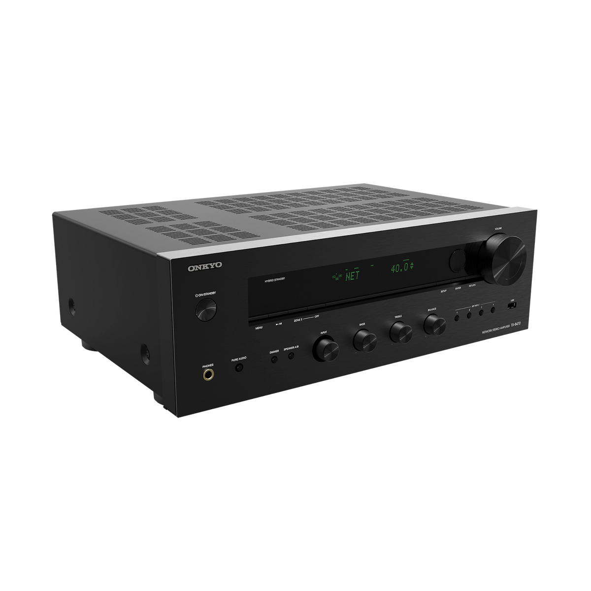 Onkyo TX-8470. Receptor Estéreo de Red Class G 110W con DAC AKM 32-bit/768kHz, HDMI 8K ARC y Phono MM/MC