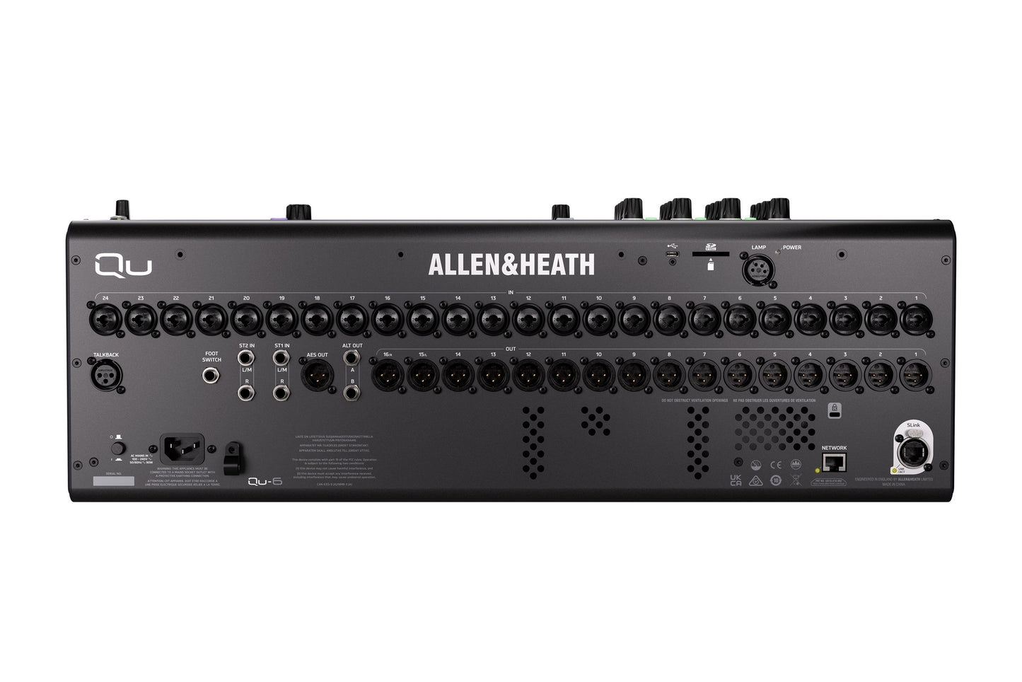 Allen & Heath Qu-6. Mezcladora Digital 25 Faders con USB Multitrack