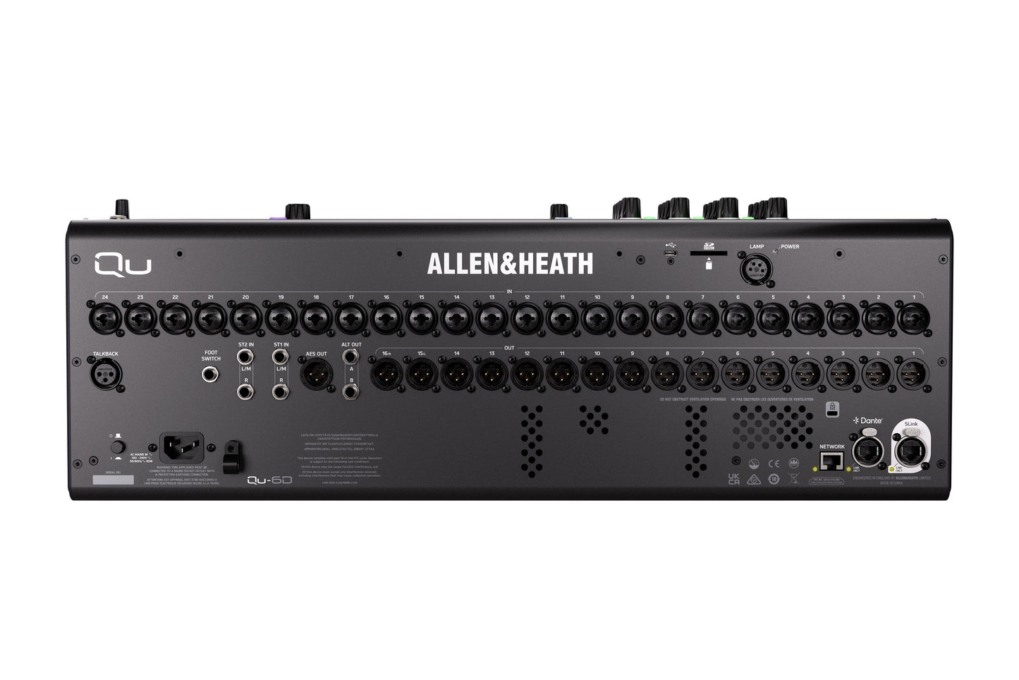 Allen & Heath Qu-6D. Mezcladora Digital 25 Faders con Dante 16x16