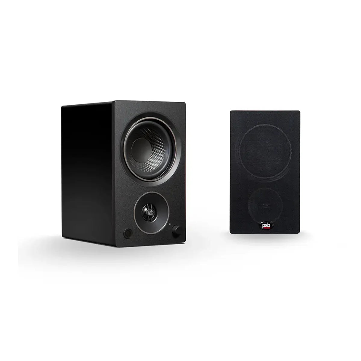 PSB Alpha AM3. Bocinas Bookshelf Activas Compactas 2 Vías con Amplificación 35W x2, Bluetooth aptX, Entrada Phono MM y Tweeter Aluminio 0.75" (Par)