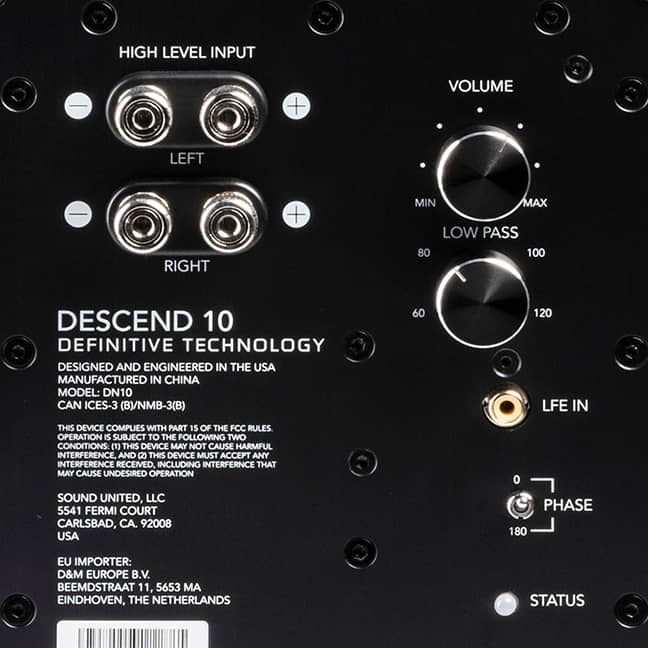 Definitive Technology Descend DN10. Subwoofer 10" 500 Watts
