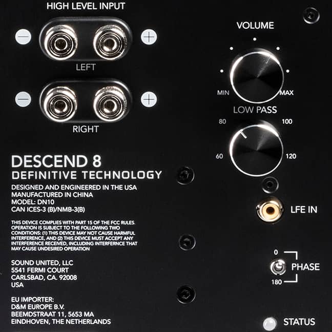 Definitive Technology Descend DN8. Subwoofer 8" 500 Watts