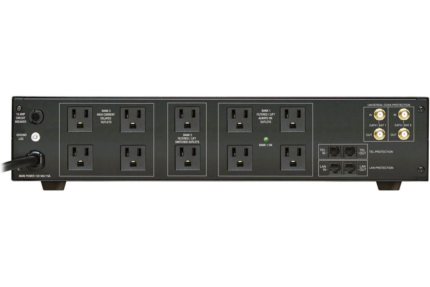 Panamax MR5100. Gestión de energía con 11 tomacorrientes