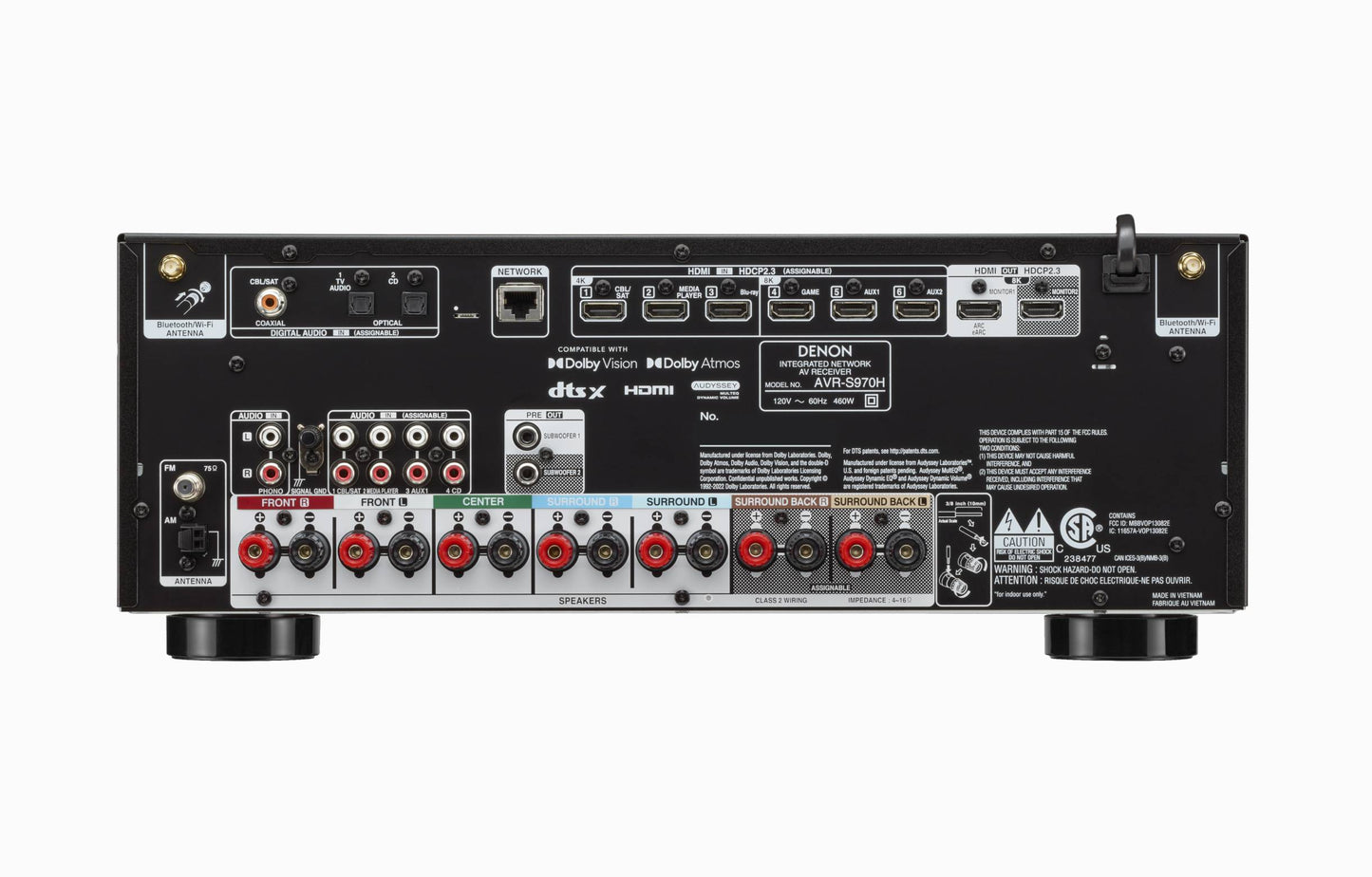 Denon AVR-S970H. Receptor 7.2 Canales 8K, 90W x 7