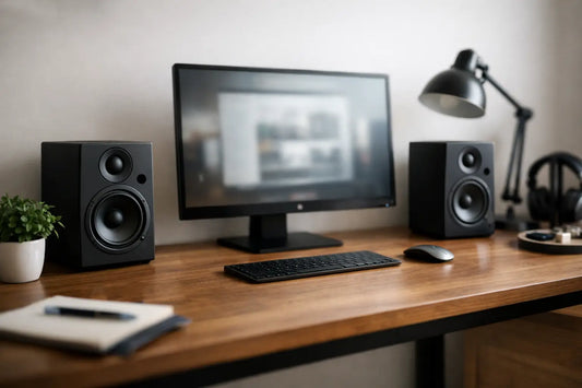 Bocinas de estantería para escritorio: guía real