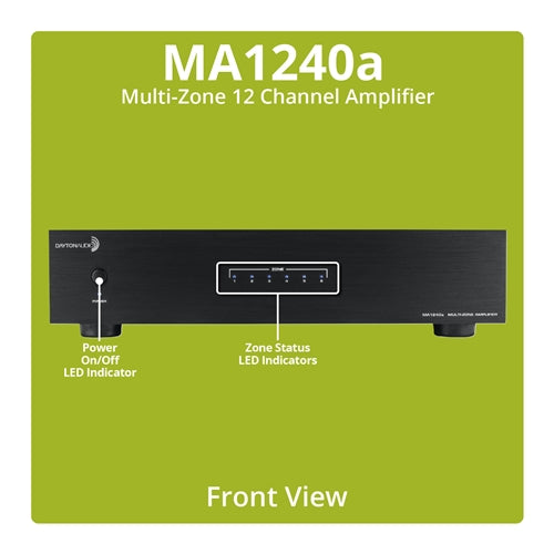 Dayton Audio MA1240a. Amplificador de 6 Zonas