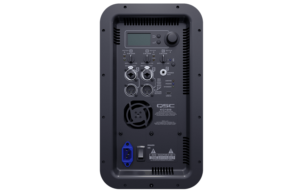 QSC KC12. Sistema de Columna Activo 3 Vías 3000W con Subwoofer 12"