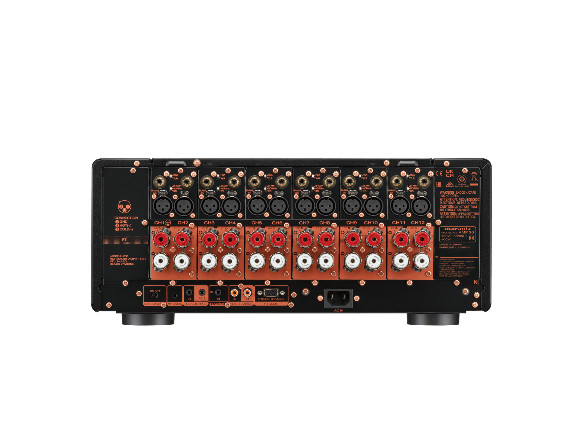 Marantz AMP 20. Amplificador de 12 canales, 200W x 12