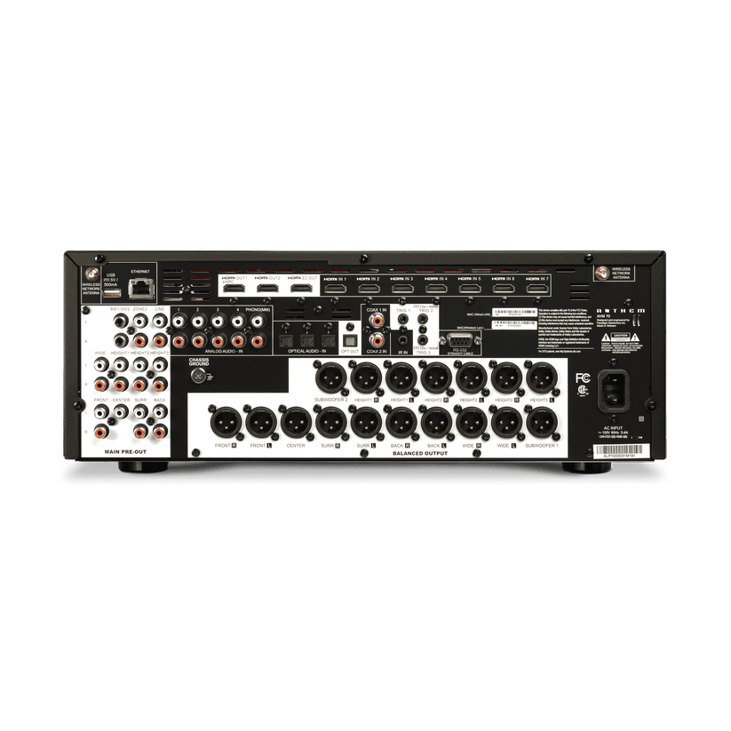 Avm 70 Rear Anthem AVM 70 8K. Procesador A/V 8K de 15.2 Canales – Mundo HiFi