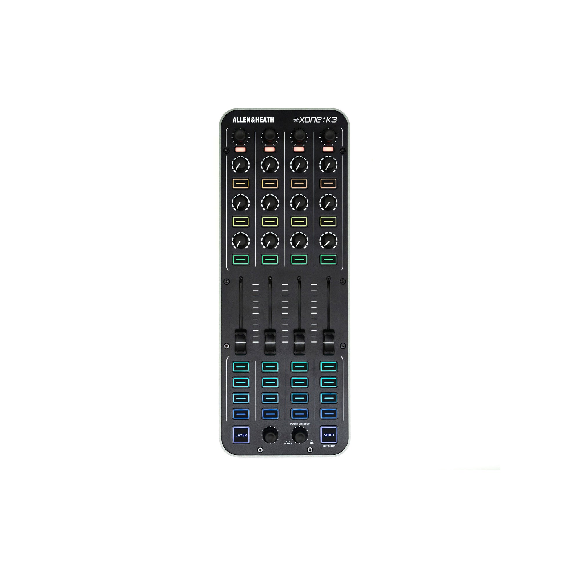 Allen & Heath Xone:K3. Controlador MIDI Universal 4 Canales con Tarjeta de Sonido 24-bit