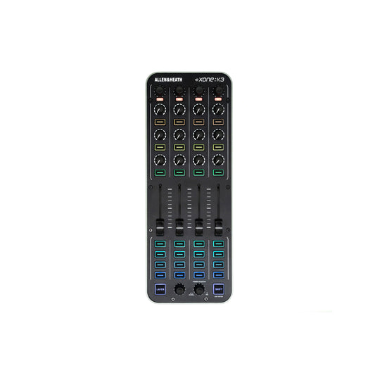 Allen & Heath Xone:K3. Controlador MIDI Universal 4 Canales con Tarjeta de Sonido 24-bit