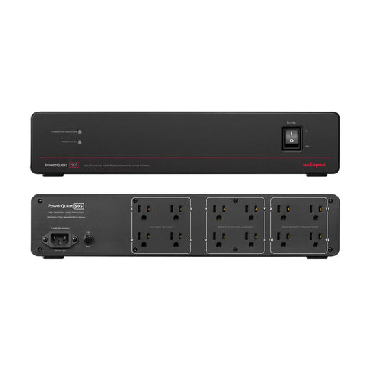 AudioQuest PowerQuest 505. Protector de Voltaje y Filtro de Ruido Avanzado con 12 Salidas