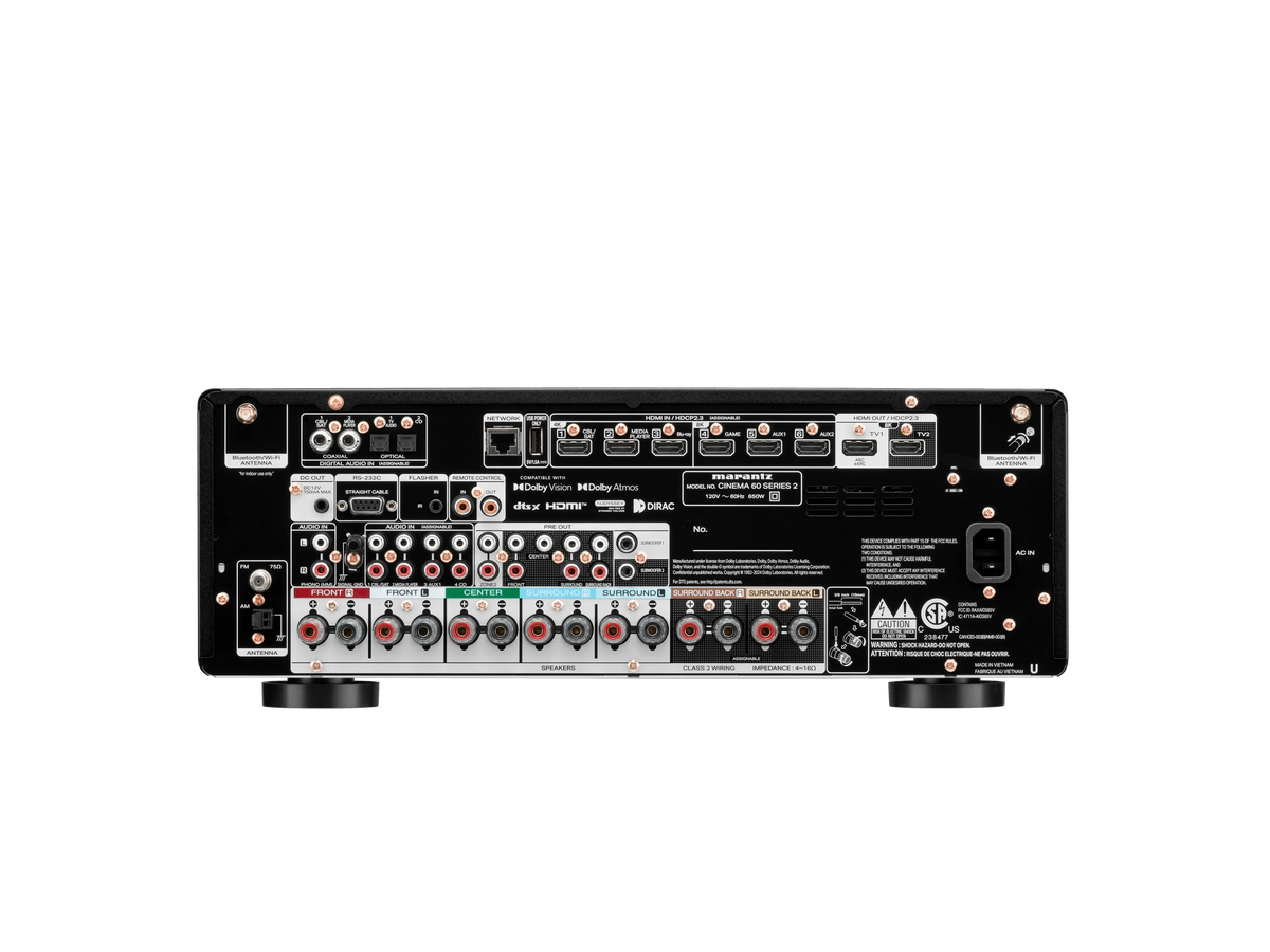Marantz Cinema 60 S2. Receptor AV 7.2 Canales 100W con Dolby Atmos, Dirac Live, HDMI 8K, HDAM y HEOS