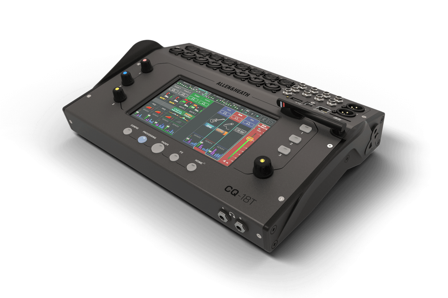Allen & Heath CQ-18T. Mezcladora Digital Portátil 18 Entradas con Pantalla Táctil y Efectos