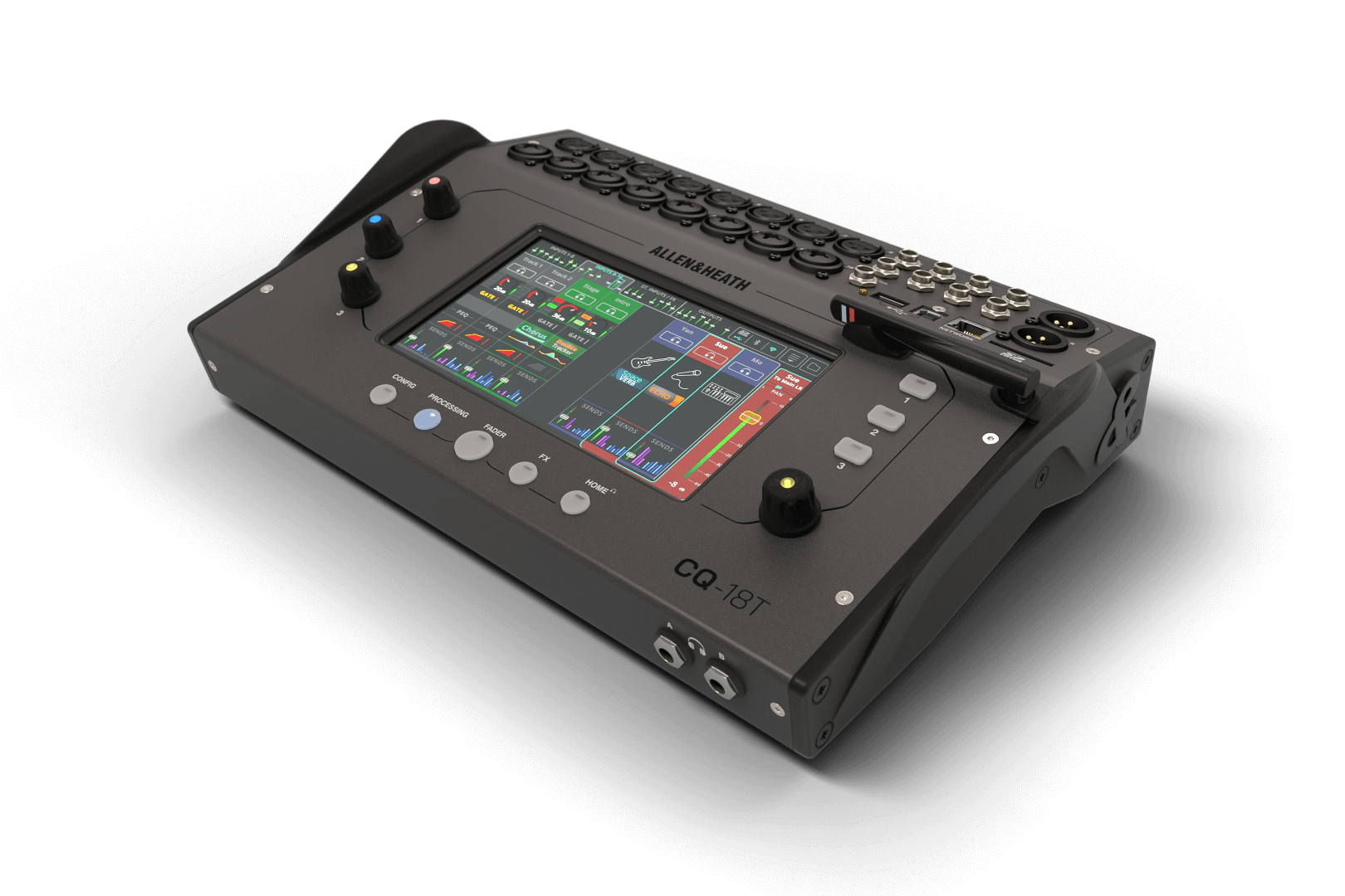 Allen & Heath CQ-18T. Mezcladora Digital Portátil 18 Entradas con Pantalla Táctil y Efectos