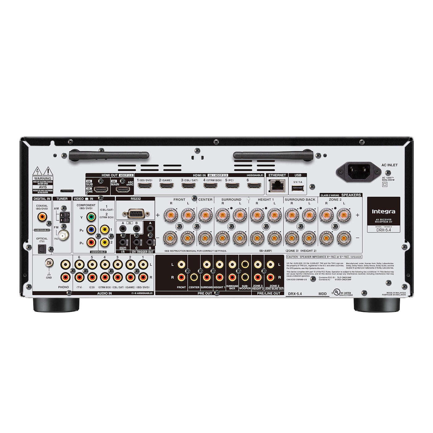 Integra DRX-5.4. Receptor AV 9.2 Canales 120W con Dolby Atmos y HDMI 2.1