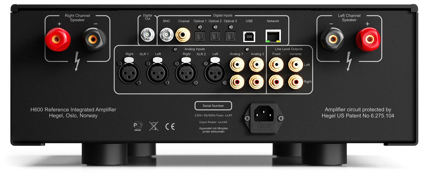 Hegel H600. Amplificador Integrado con Streaming 303 Watts x 2