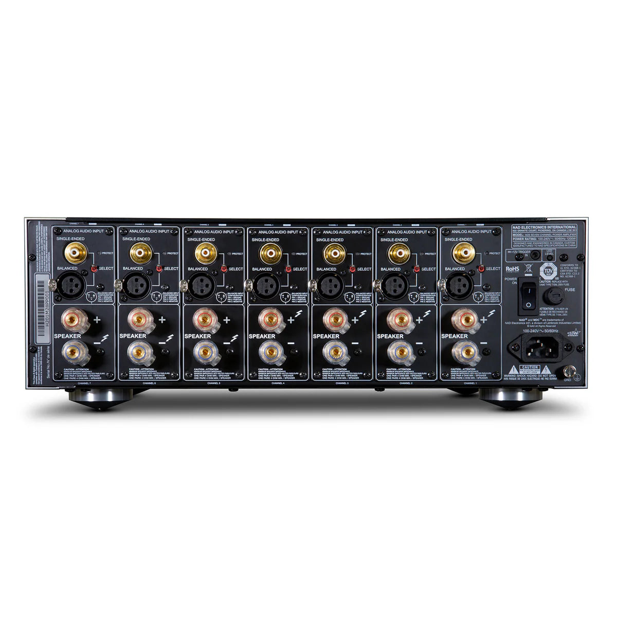 NAD M28. Amplificador de Potencia 200 Watts x 7