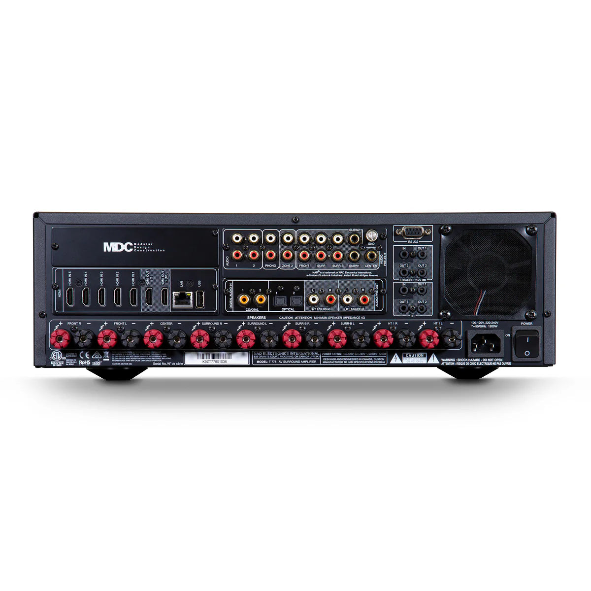 NAD T778. Receptor AV 9 Canales HybridDigital 140W con Dirac Live, Dolby Atmos y BluOS
