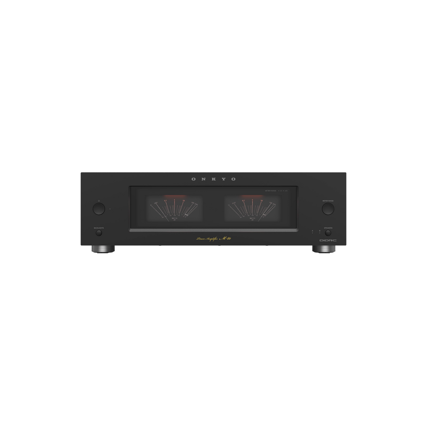 Onkyo Icon M-80. Amplificador Estéreo Class AB 130W con Entradas XLR/RCA, VU Meters y Circuitería DIDRC
