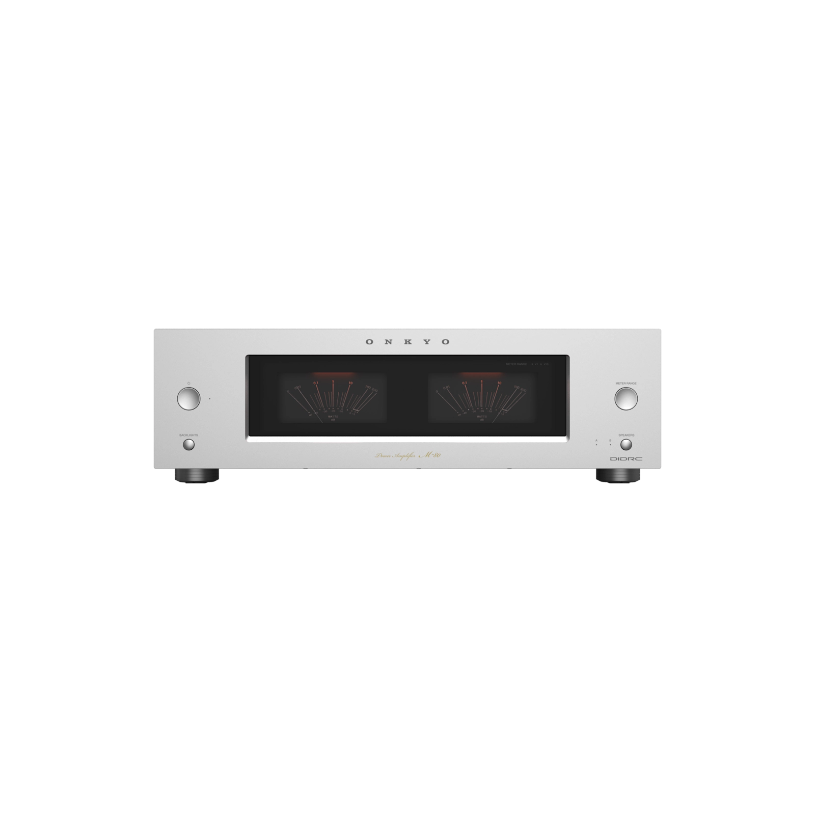 Onkyo Icon M-80. Amplificador Estéreo Class AB 130W con Entradas XLR/RCA, VU Meters y Circuitería DIDRC