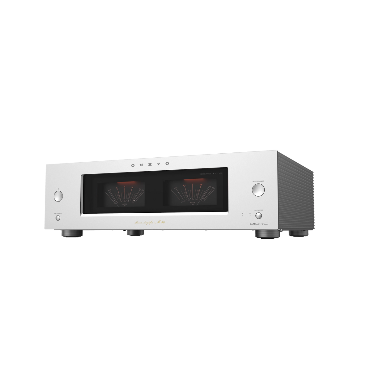 Onkyo Icon M-80. Amplificador Estéreo Class AB 130W con Entradas XLR/RCA, VU Meters y Circuitería DIDRC