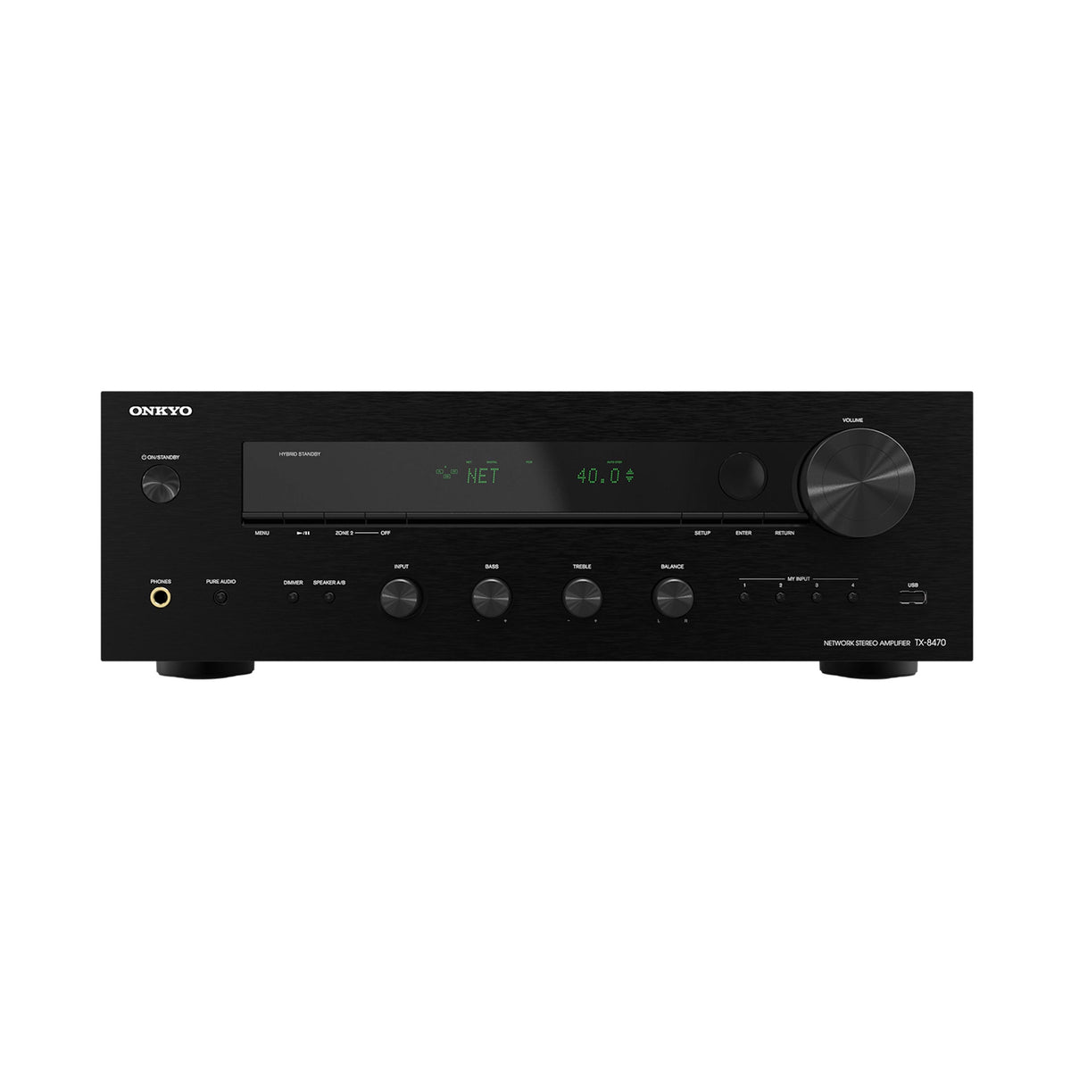 Onkyo TX-8470. Receptor Estéreo de Red Class G 110W con DAC AKM 32-bit/768kHz, HDMI 8K ARC y Phono MM/MC