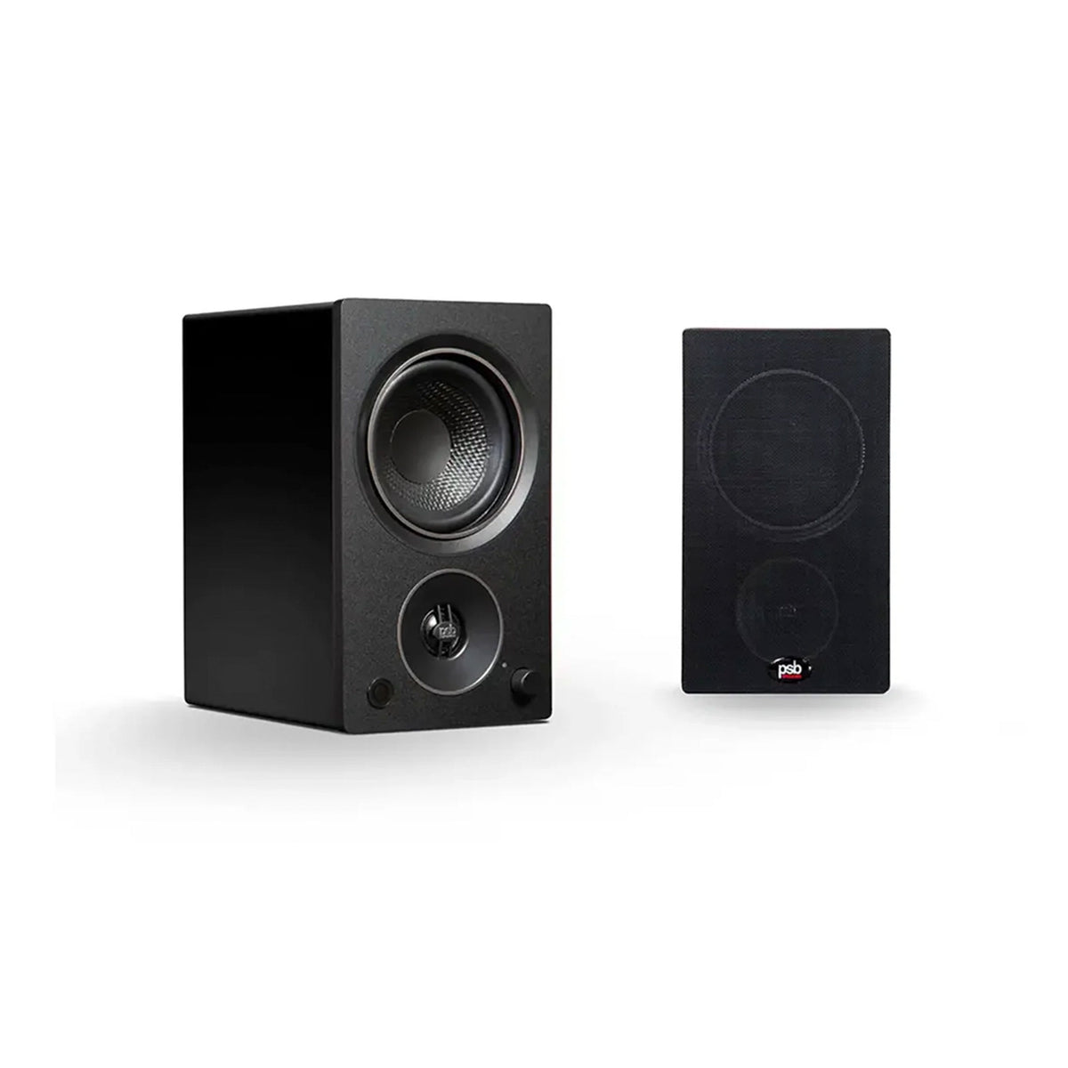 PSB Alpha AM3. Bocinas Bookshelf Activas Compactas 2 Vías con Amplificación 35W x2, Bluetooth aptX, Entrada Phono MM y Tweeter Aluminio 0.75" (Par)