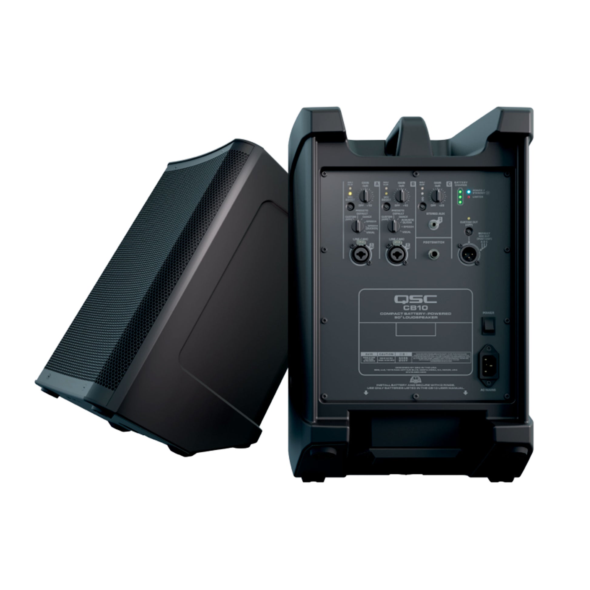 QSC CB10. Altavoz Activo Portátil con Batería 2 Vías 10" + 1" 440W Bluetooth