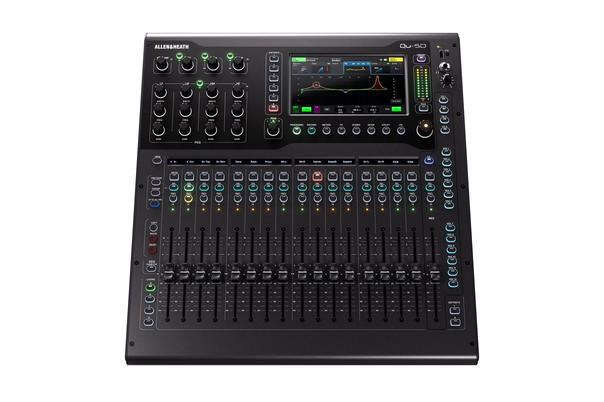 Allen & Heath Qu-5D. Mezcladora Digital 17 Faders con Dante 16x16