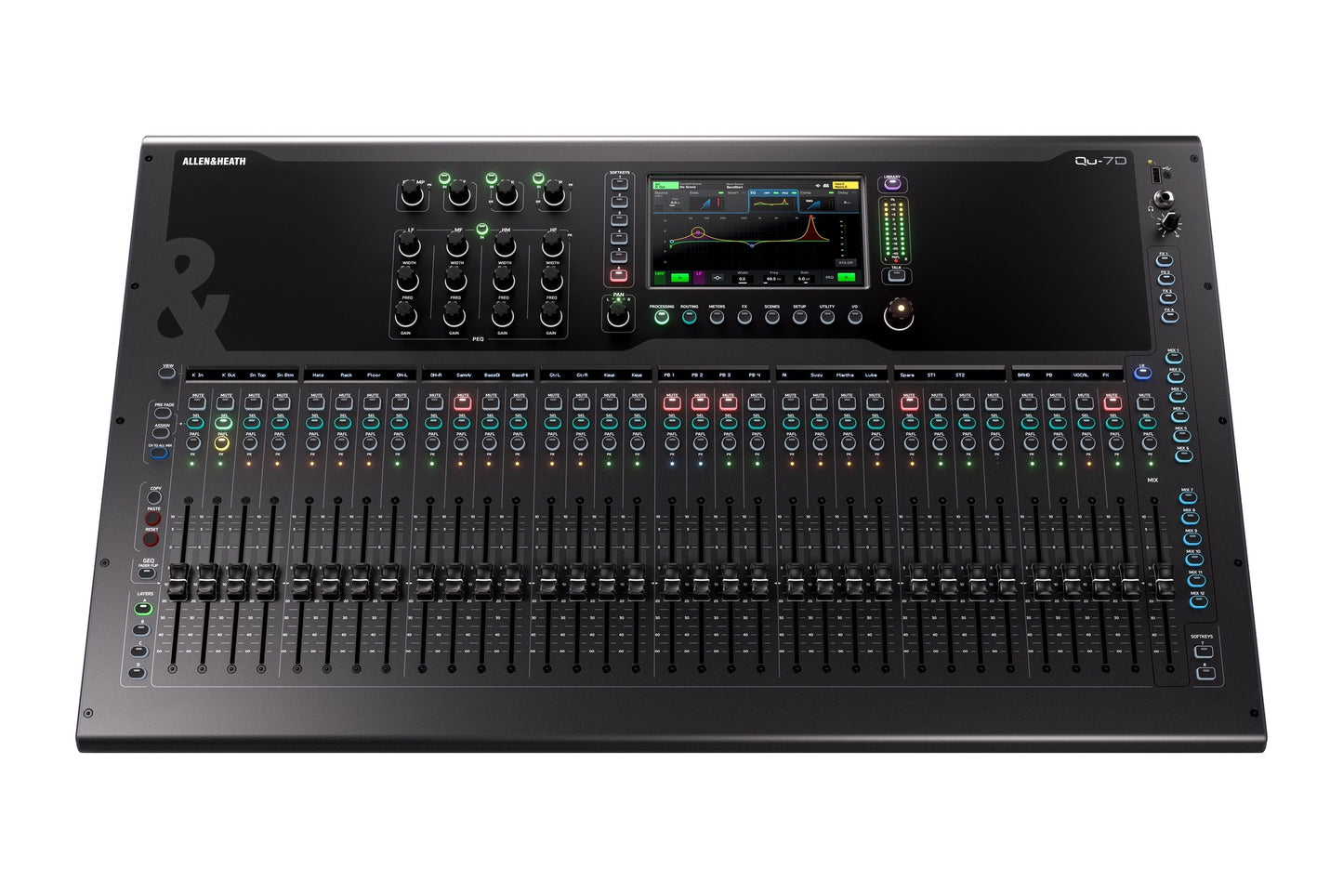 Allen & Heath Qu-7D Mezcladora Digital 33 Faders con Dante 16x16