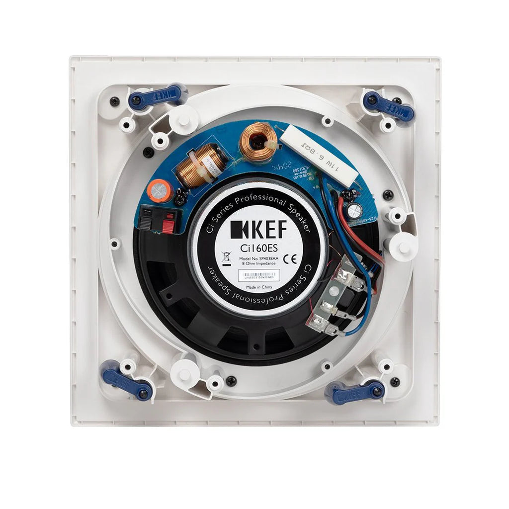 KEF Ci160ES. Bocina de Plafón Cuadrada 6.5" Uni-Q IP64. Par