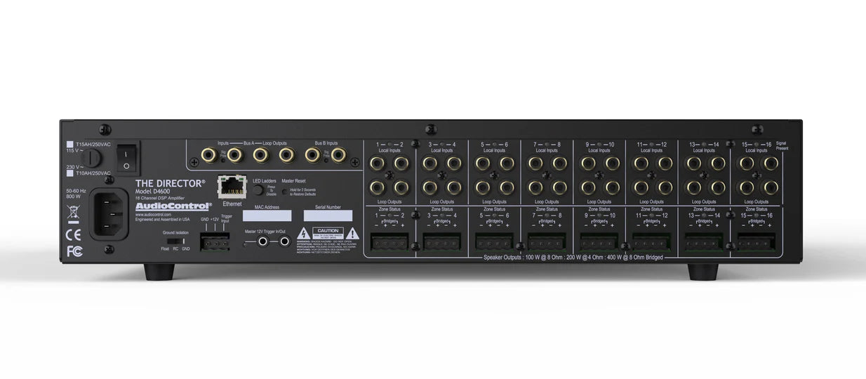 AudioControl D4600. Amplificador Multizona 100 Watts x 16