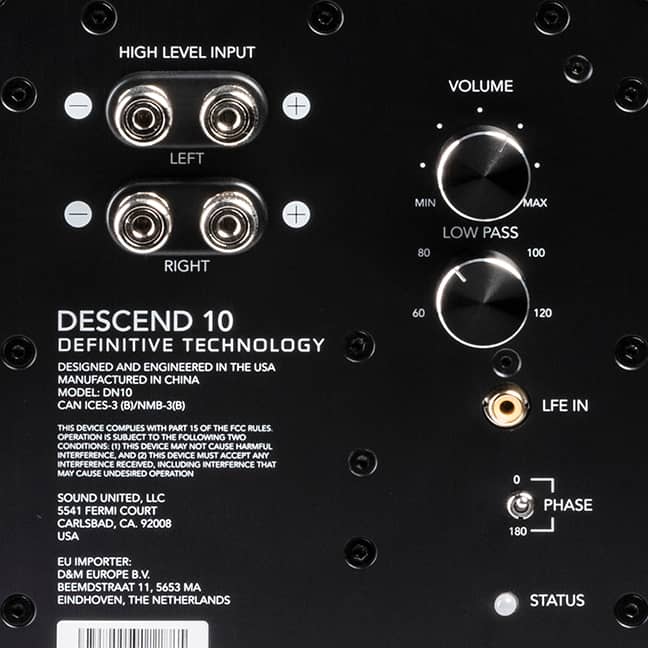 Definitive Technology Descend DN10. Subwoofer 10" 500 Watts