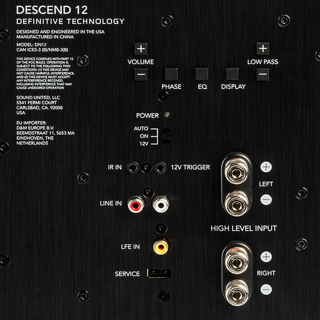 Definitive Technology Descend DN12. Subwoofer 12" 1500 Watts