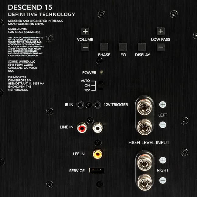 Definitive Technology Descend DN15. Subwoofer 15" 1500 Watts