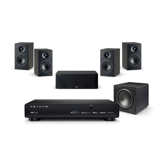 Anthem MRX SLM + Paquete Paradigm Monitor SE 5.1. Receptor, 5 bocinas y subwoofer