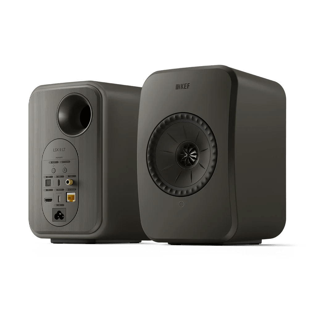 KEF LSX II LT. Sistema de Bocinas Activas Inalámbricas Uni-Q 100W con HDMI ARC, Streaming Hi-Res y App KEF Connect