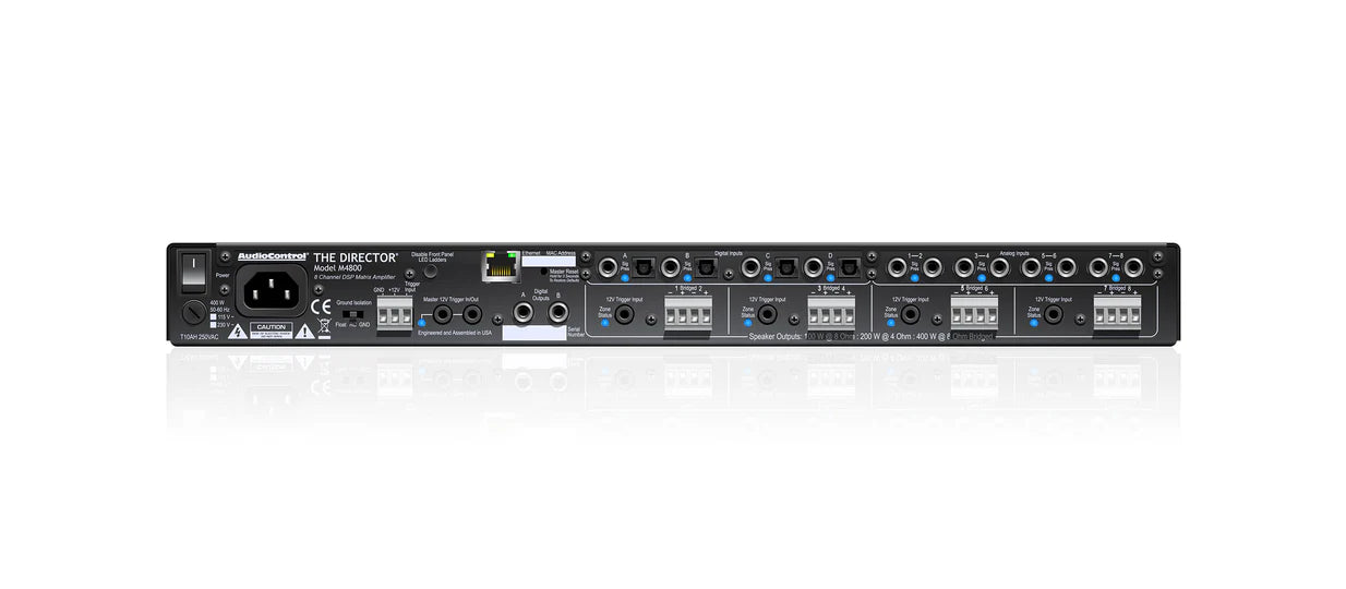 AudioControl M4800. Amplificador Multizona 100 Watts x 8