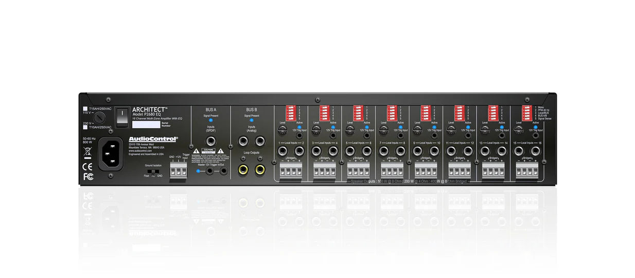 AudioControl Architect P2680-EQ. Amplificador Multizona 100 Watts x 16